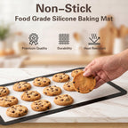 10 Pcs Reusable Baking Sheet Mat, Silicone Baking Mats for Oven, Black