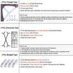 Bed Sheet Clip Straps - 2 Way Adjustable Crisscross Sheet Corner Holder Straps Gripper Elastic Sheet Band Mattress Straps Fasten Suspenders(2 Set/4Pcs, Black) Black 4pcs Set
