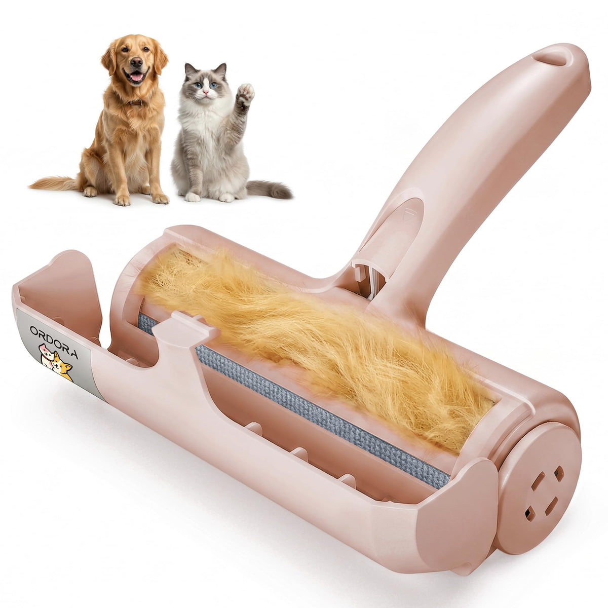 ORDORA Pet Hair Remover Roller, Reusable Lint Roller for Dog and Cat