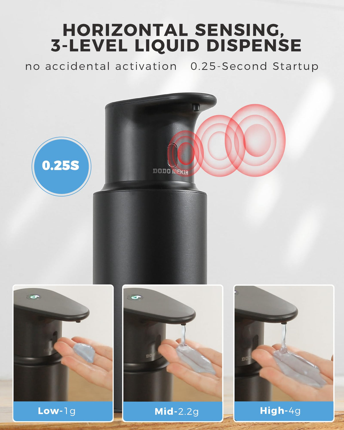 Automatic Liquid Soap Dispenser, Touchless, Rechargeable Stainless Steel