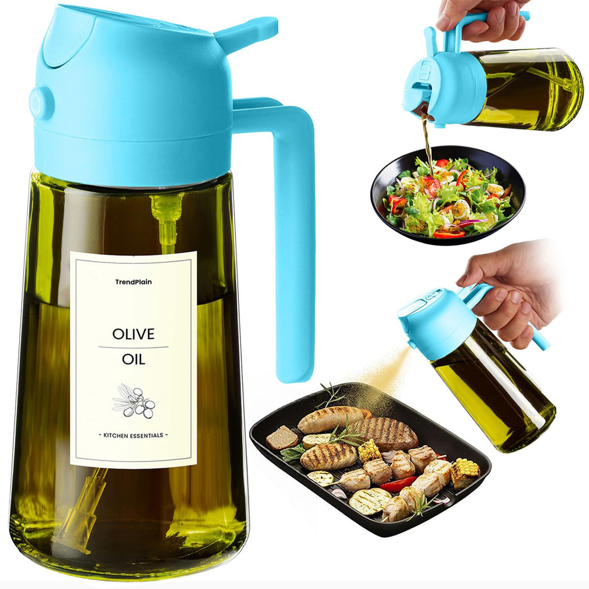TrendPlain - Original 16oz/470ml Olive Oil Dispenser Bottle for Kitchen...