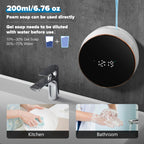 Monstake Automatic Soap Dispenser, Touchless Rechargeable Wall Mount Black foam