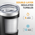 20oz Tumbler Bulk with Lid Stainless Steel Tumblers, 6 Pack