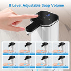 Automatic Liquid Soap Dispenser Touchless, Hands Free for Bathroom Kitchen White