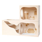 Wooden Hamster Hideout House, Small‑Pet Habitat Tunnel, Bedroom