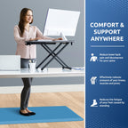 Kitchen Mat Cushioned Anti Fatigue Rug Standing and Comfort Floor Mats Chocolate 39"L x 17.3"W x 0.5"Th