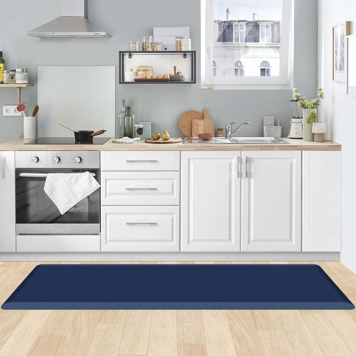 Kitchen Mat Cushioned Anti Fatigue Rug Standing and Comfort Floor Mats Chocolate 39"L x 17.3"W x 0.5"Th