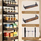 Tviort 6-Tier Over Door Pantry Organizer, Adjustable Heavy Duty Spice Rack