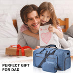 Felipe Varela Foldable Duffle Bag for Travel Weekend Overnight Gym Camping A Black 40L