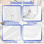 4 Pieces Clear Cosmetic Bags Bulk TSA Approved Toiletry Bag for Travel PVC Waterproof Clear Makeup Pouch with Zipper for Men and Women Carry-on Travel Essentials 4pcs SML Black