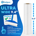 PetLovers Large Lint Roller with 3 Refills – 360 Total Sheets for Tackling Pet Hair, Extra Large Floor and Carpet Roller for Homes with Pets, Perfect for Floors, Furniture, and Loving Pet Owners 4 Pack Floor Roller
