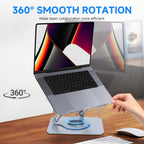 Leeboom Laptop Stand for Desk, Adjustable Foldable Aluminum Riser, Silver