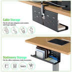 Under Desk Cable Management Tray and Metal Cord Organizer