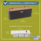 Power Strip Cover Box and Cable Management Organizer for Child Safety