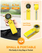 PlayHot Portable Handheld Turbo Fan, Travel Essentials, Gifts for Women/Men Blue