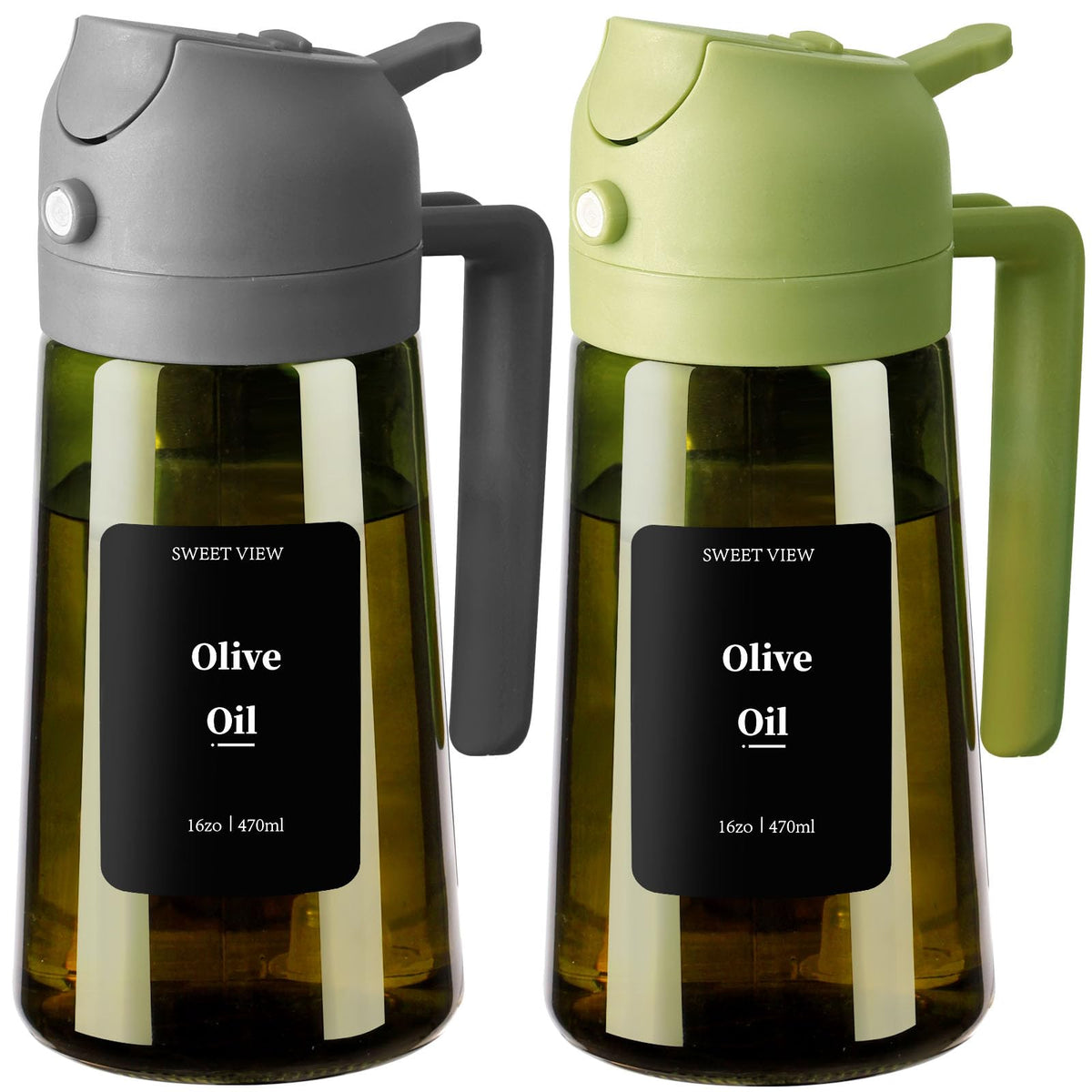 SWEET VIEW 2PCS Olive Oil Dispenser and Sprayer