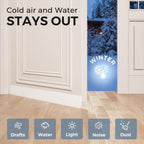 Grotheory 2 Pack Door Draft Stopper, Door Sweep, Weather Stripping Seal Black