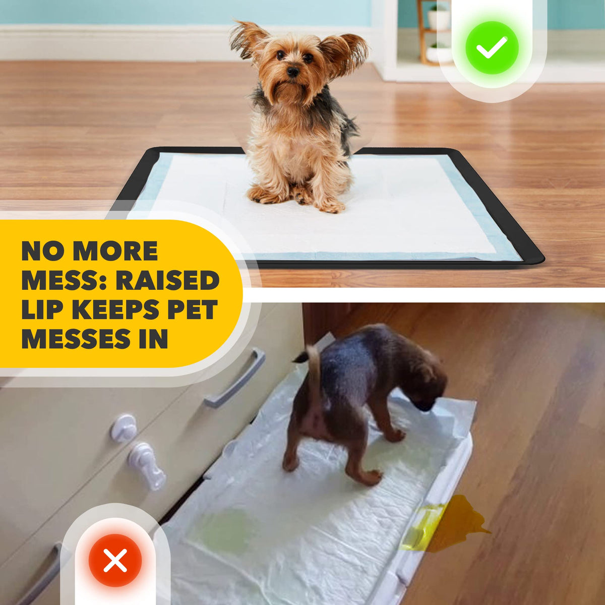 Dog Pee Pad Holder for Floor Protection and Training