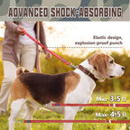 AUROTH Bungee Dog Leash for Large Dogs, No Pull for Shock Absorption Army Yellow MAX: 4.5 FT