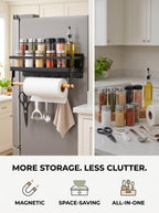 Deloban Magnetic Spice Rack for Refrigerator Fridge Side Organizer