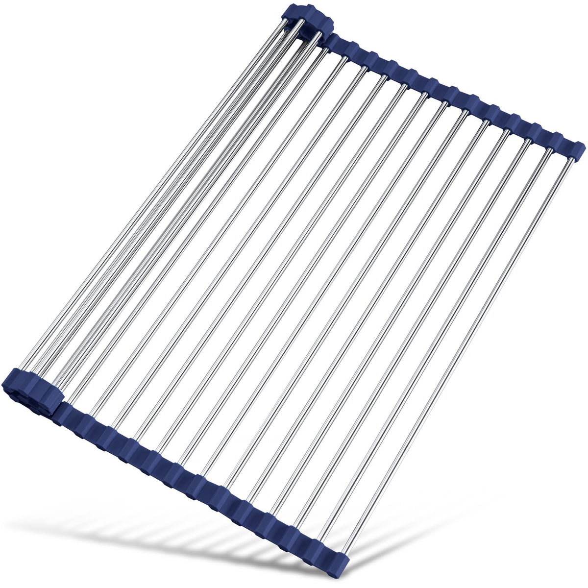 Tomorotec Roll Up Dish Drying Rack Over Sink, 304 Steel, 21x15.5, Grey