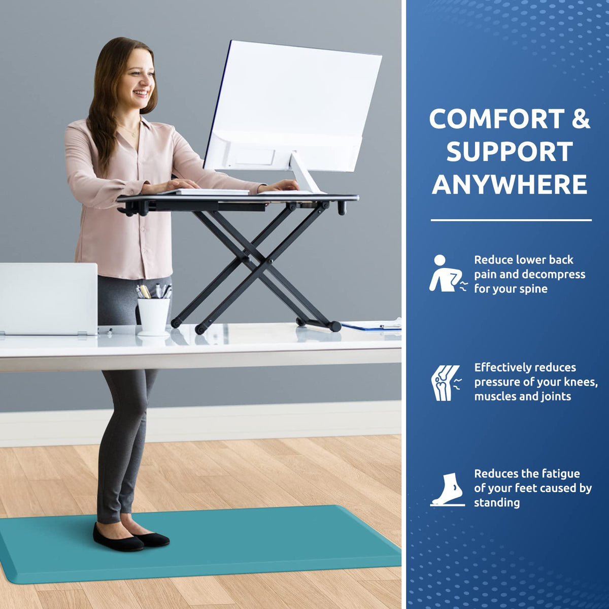 Kitchen Mat Cushioned Anti Fatigue Rug Standing and Comfort Floor Mats Chocolate 39"L x 17.3"W x 0.5"Th