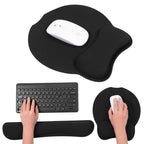 6 Pcs Mouse Pad and Keyboard Wrist Rest, Keyboard and Mouse Pad Set with Wrist Support, Ergonomic Memory Foam Wrist Rest for Computer Keyboard Office, Gaming, Computer, Laptop, Typing Comfort