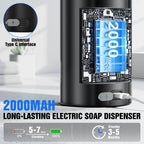 Fantictas Automatic Soap Dispenser Touchless, Stainless Steel 11.5 oz Gel