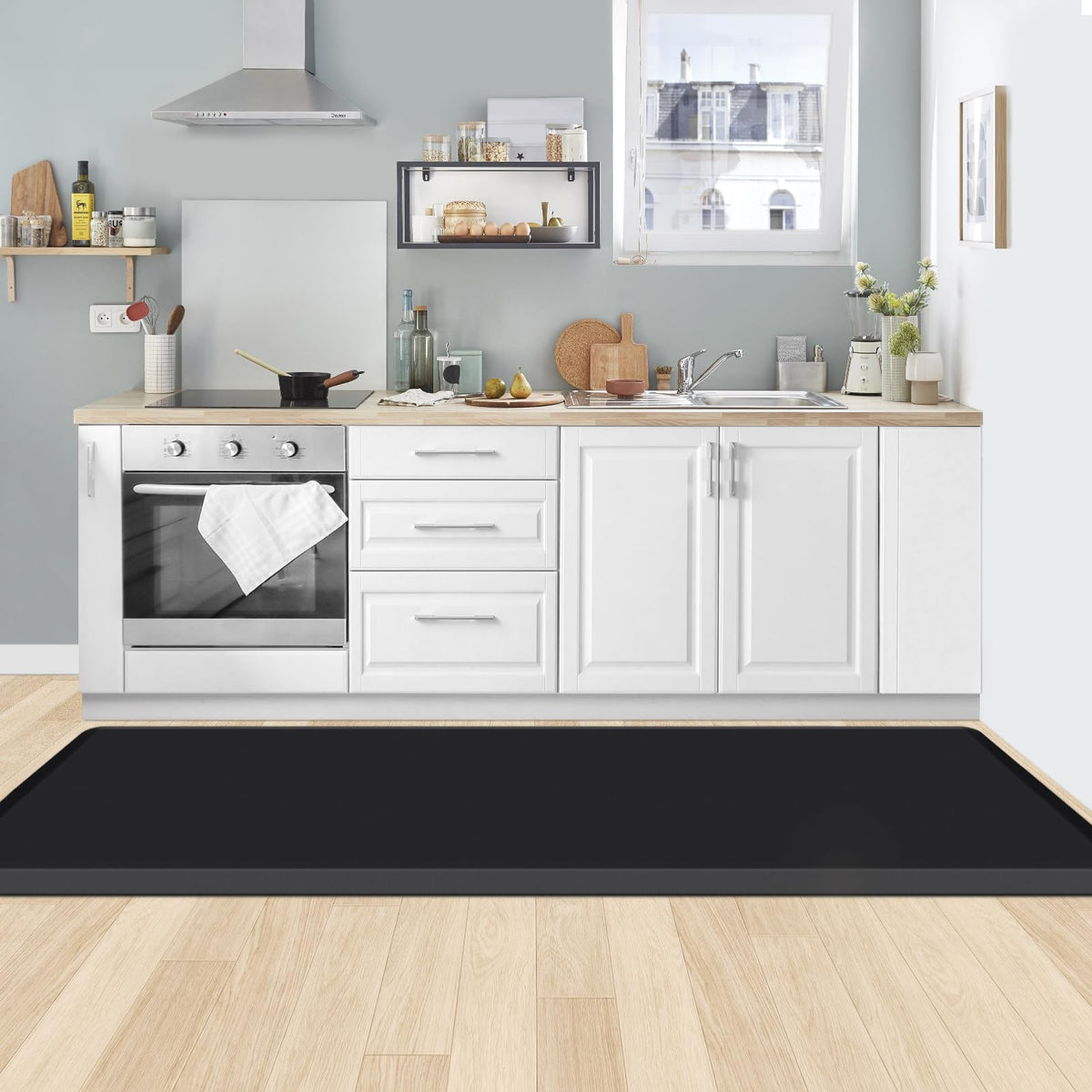 Kitchen Mat Cushioned Anti Fatigue Rug Standing and Comfort Floor Mats Chocolate 39"L x 17.3"W x 0.5"Th