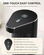 Fantictas Automatic Liquid Soap Dispenser, 3 Levels for Kitchen and Bath Black Gel