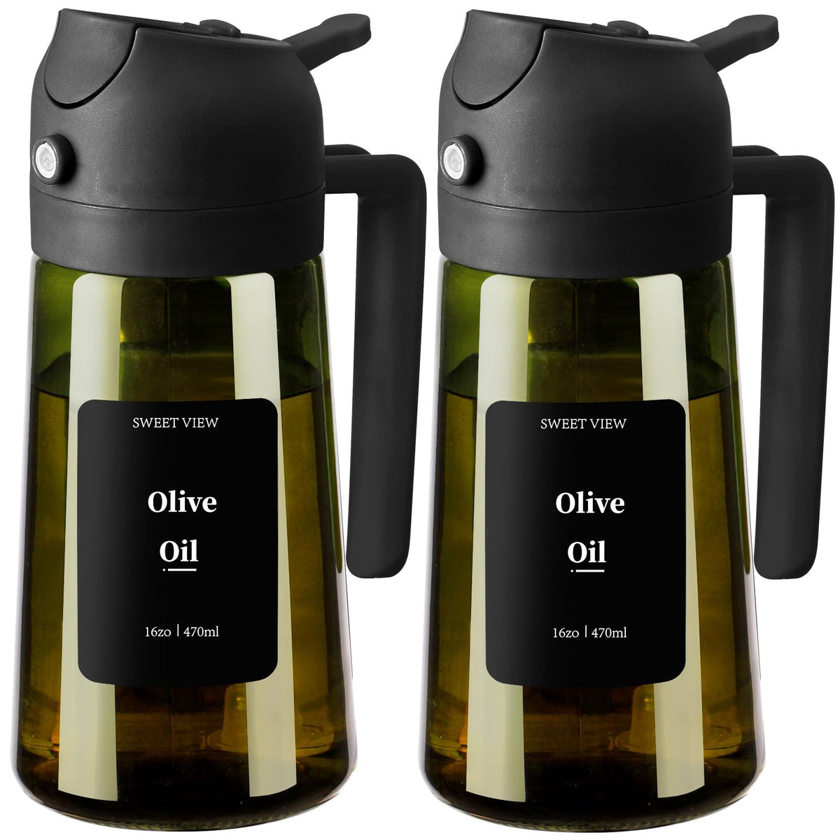 SWEET VIEW 2PCS Olive Oil Dispenser and Sprayer