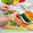 100% Silicone Mini Ziplock Reusable Pocket Snack Bags 4oz, BPA Free, 4 Pack Tranlucent | 4oz | 4 Pack