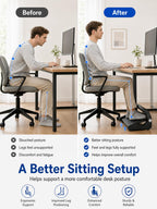 Foot Rest for Under Desk at Work with Leg Support Black 1