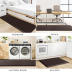 Kitchen Mat 2 PCS Cushioned Anti-Fatigue Floor Mat Standing Mat for Kitchen Stylish Grey 17.3"x29"+17.3"x47"