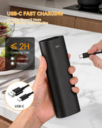 CIRCLE JOY 2 in 1 Electric Salt and Pepper Grinder Set with Storage Base Set A