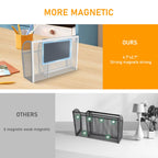Magnetic Pencil Holder-Magnetic Basket for Fridge 3-Grid Mesh Magnetic Pen Holder for Refrigerator, Extra Strong Magnets Mesh Marker Holder Locker Accessories Organizer for Whiteboard Black