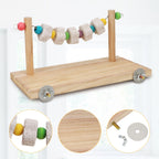 Hypeety Hamster Toys Wooden Maze Tunnel Toy with Plastic Cover for Hamster