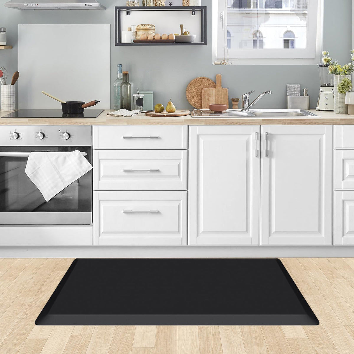 Kitchen Mat Cushioned Anti Fatigue Rug Standing and Comfort Floor Mats Chocolate 39"L x 17.3"W x 0.5"Th