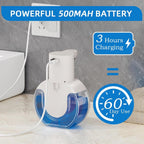 Automatic Soap Dispenser Touchless,Rechargeable Foaming Soap Dispenser,15oz/420ml Smart Hand Soap Dispensers,4-Level Adjustable,Wall Mount for Bathroom Kitchen Dish Soap,Hands-Free (Black) Black Foam