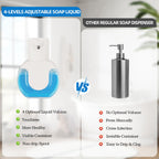 Automatic Soap Dispenser Touchless,Rechargeable Foaming Soap Dispenser,15oz/420ml Smart Hand Soap Dispensers,4-Level Adjustable,Wall Mount for Bathroom Kitchen Dish Soap,Hands-Free (Black) Black Foam