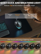 Ergonomic Wireless Trackball Mouse, Rechargeable Adjustable 0°/18° Angle Gray ball