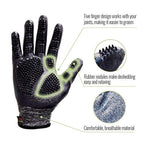 Pet Grooming Gloves for Dogs & Cats – Deshedding Brush and Bathing Mitt with Soft Silicone Tips - Removes Loose Hair, Dirt & Dander - Gentle Massage Grooming Tool - Adjustable Fit 1 Pack