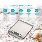 Ultrean Smart Food Kitchen Scale with Nutritional Calculator, APP for Calorie & Macro Tracking, AI Powered, Goal Progress, Digital Calorie Scale for Weight Loss, Stainless Steel, 22lb XX-Large