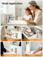 Automatic Soap Dispenser Touchless, USB Rechargeable Hand Soap Dispenser, 4 Adjustable Soap Levels, IPX5 Waterproof, 12.8oz/380ml, Countertop or Wall Mounted for Bathroom and Kitchen, White Liquid