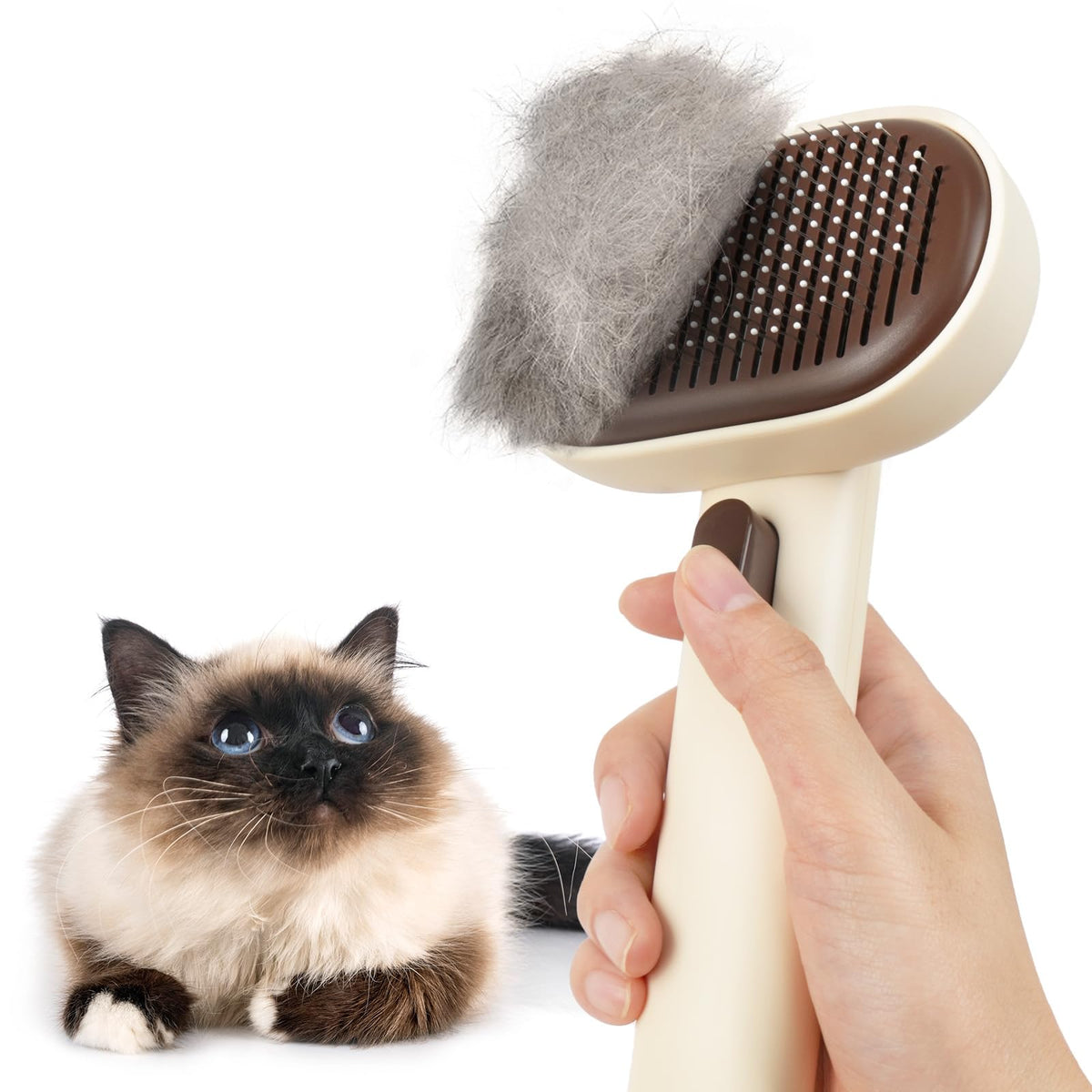 Aumuca Cat Brush for Shedding, Brushes Indoor Cats, for...