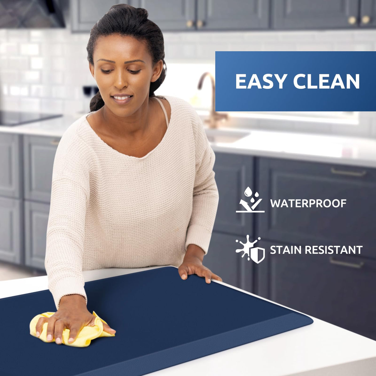 Kitchen Mat Cushioned Anti Fatigue Rug Standing and Comfort Floor Mats Chocolate 39"L x 17.3"W x 0.5"Th