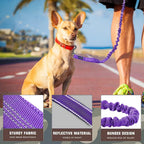 AUROTH Bungee Dog Leash for Large Dogs, No Pull for Shock Absorption Army Yellow MAX: 4.5 FT