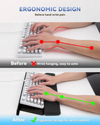 Laborio Computer Keyboard Wrist Rest, Keyboard Riser Stand for Desktop Purple Keyboard Stand With Wrist Rest