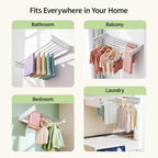 Wall Mounted Clothes Drying Rack Foldable 23.6" Laundry Room Space Saving