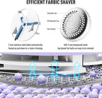Ruidla Fabric Shaver Lint Shaver Defuzzer, Rechargeable Lint Remover Purple Rechargeable Size